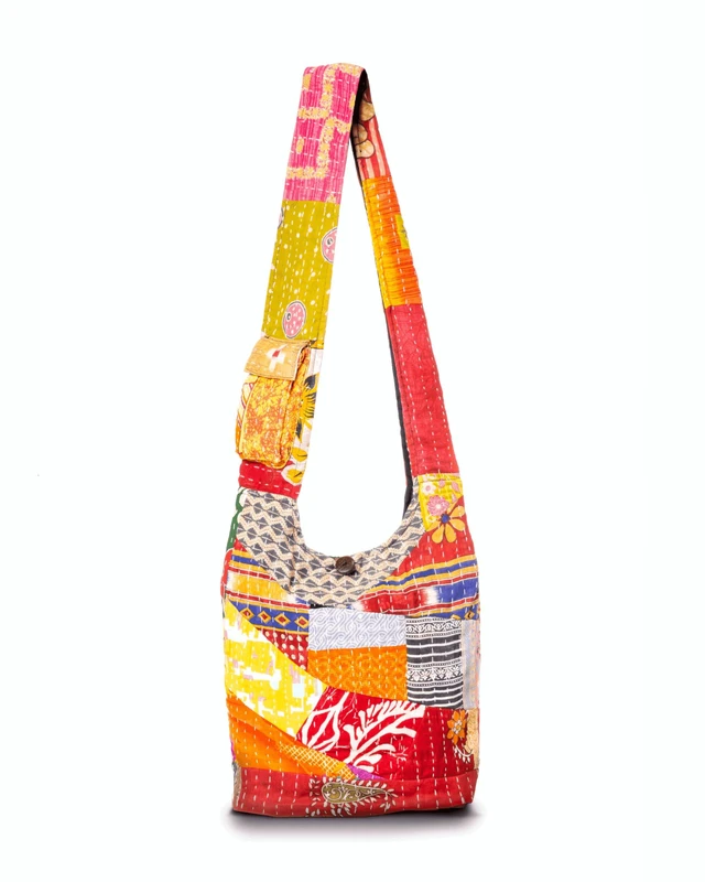 Main image of Kathmandu Collection Kantha Patchwork Hobo Bag - Multi