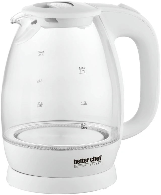 Main image of Better Chef 1.7-Liter (7.2-Cup) Glass Cordless Kettle W/Led - White