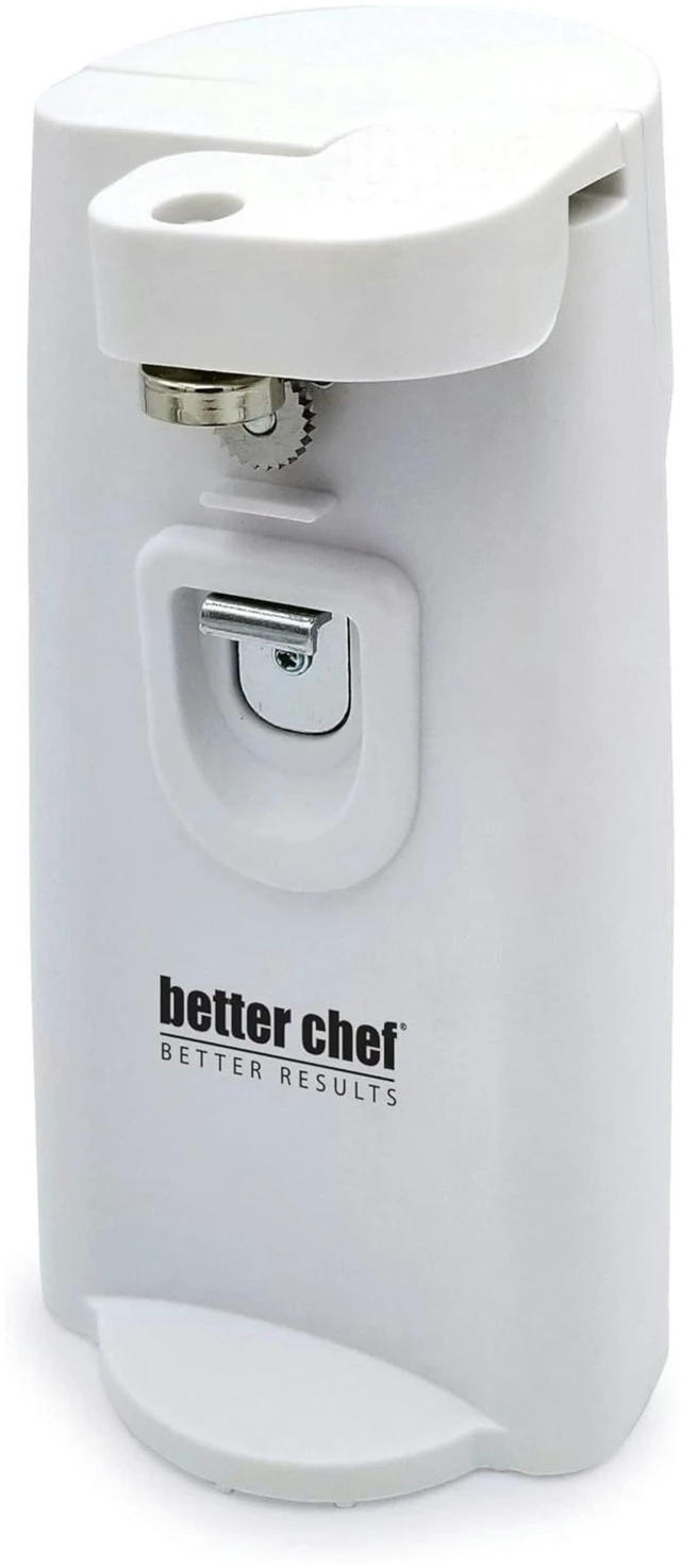 Main image of Better Chef Tall Can Opener With Knife Sharpener/Bottle Opener - White