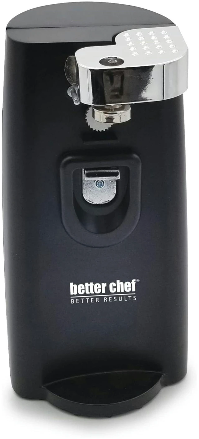 Main image of Better Chef Tall Can Opener With Knife Sharpener/Bottle Opener - Black