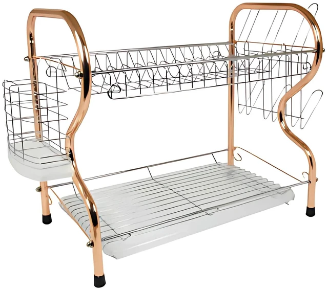 Main image of Better Chef 16-Inch Chrome Dish Rack With Copper Accents - Copper