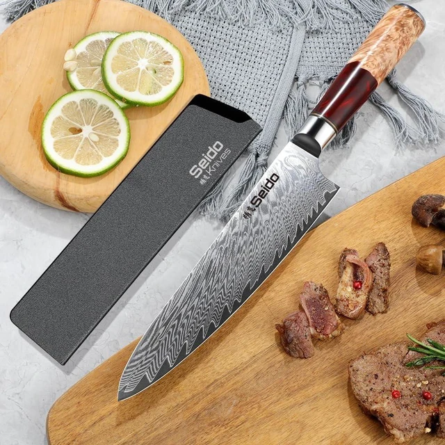 Alt view image 2 of 4 - Seido Knives Gyuto Executive Chef Knife - Red
