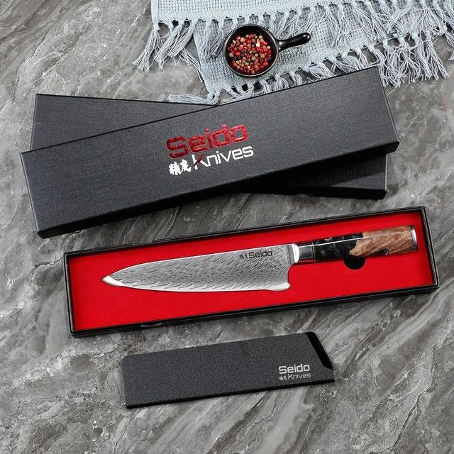 Alt view image 3 of 4 - Seido Knives Gyuto Executive Chef Knife - Black