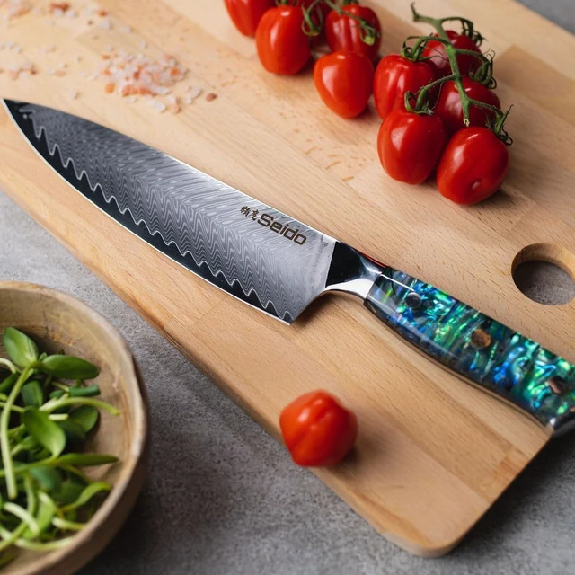 Alt view image 2 of 4 - Seido Knives Awabi Gyuto Chef Knife - Resin Blue