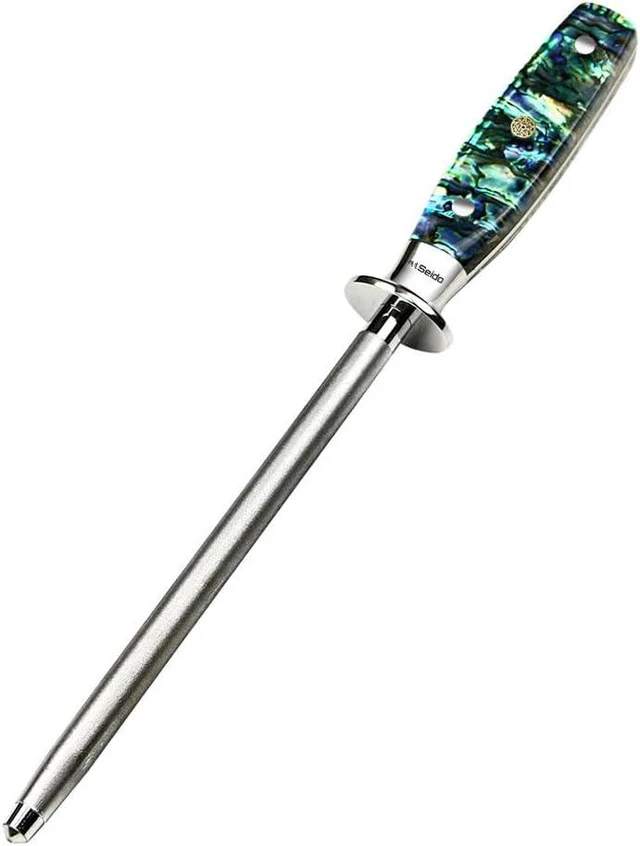 Main image of Seido Knives Awabi 8" Honing Steel - Resin Blue
