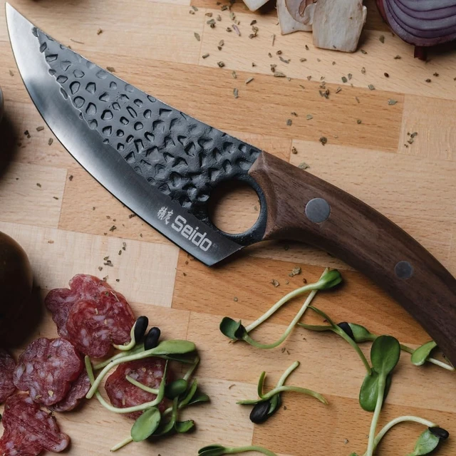 Alt view image 3 of 4 - Seido Knives Kyodai Utility Kitchen Knife - Brown