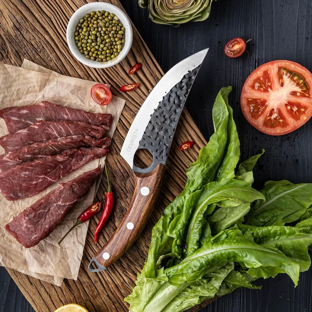 Alt view image 2 of 4 - Seido Knives Kyodai Utility Kitchen Knife - Brown