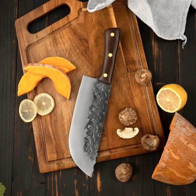 Alt view image 4 of 4 - Seido Knives Nikuya Butcher Knife - Brown