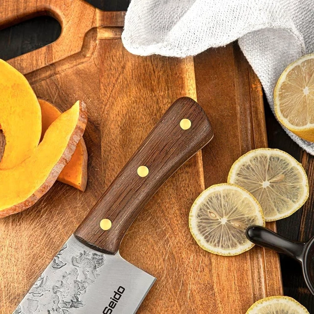 Alt view image 2 of 4 - Seido Knives Nikuya Butcher Knife - Brown