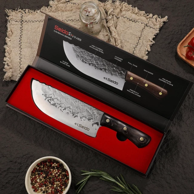 Alt view image 3 of 4 - Seido Knives Nikuya Butcher Knife - Brown
