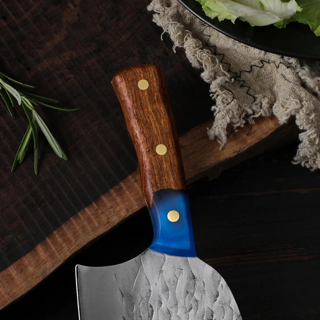 Alt view image 2 of 4 - Seido Knives Kaiyo Cleaver Knife - Silver-black Blade