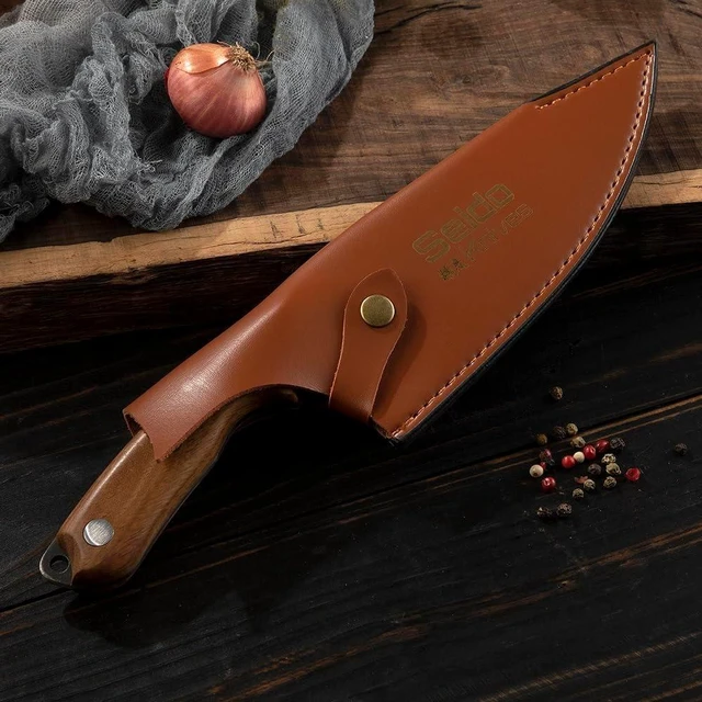 Alt view image 3 of 4 - Seido Knives Senjutsu Butcher Knife - Brown