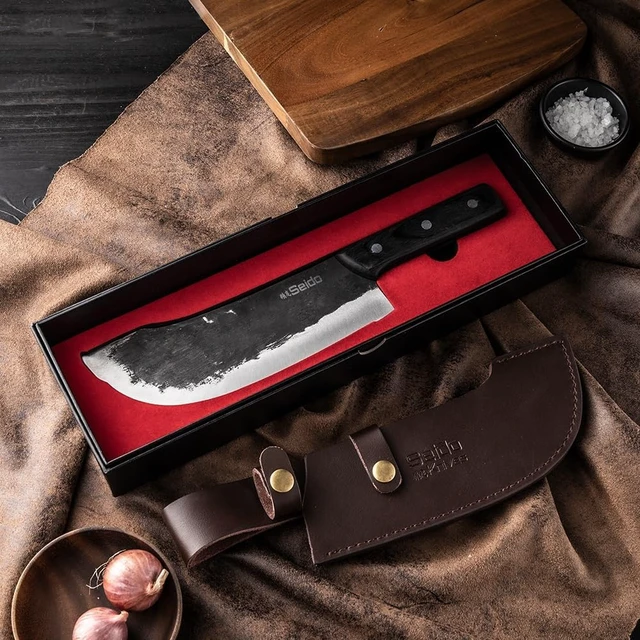 Alt view image 3 of 4 - Seido Knives Nikushoku Butcher Knife - Black