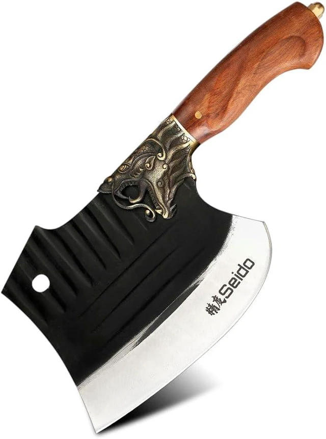 Main image of Seido Knives Doragon Bone Cleaver Knife - Brown