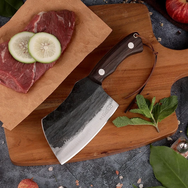 Alt view image 2 of 4 - Seido Knives Choppa Cleaver Knife - Brown