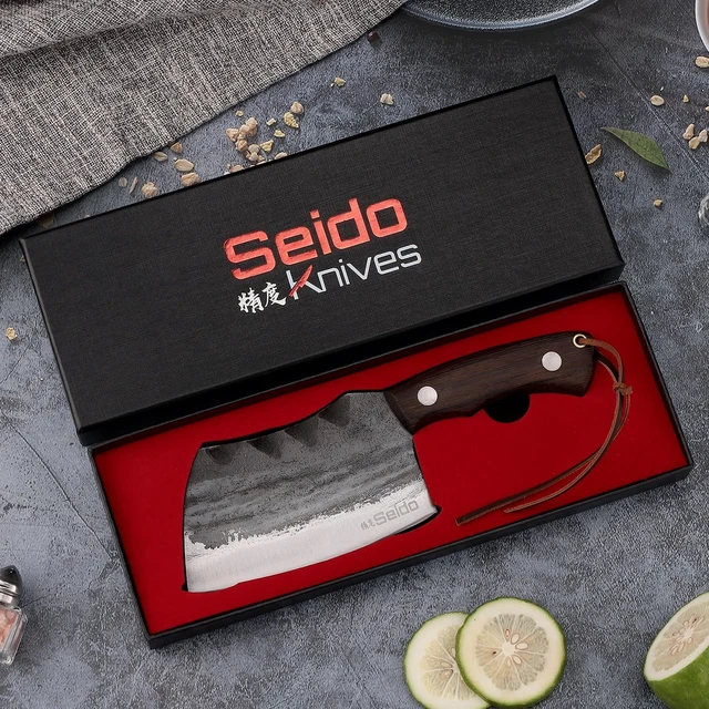 Alt view image 3 of 4 - Seido Knives Choppa Cleaver Knife - Brown