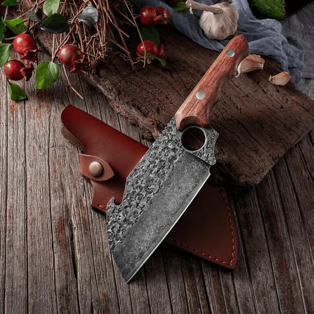 Alt view image 4 of 4 - Seido Knives Kemono Cleaver Knife - Brown