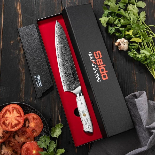 Alt view image 3 of 3 - Seido Knives Takoizu Gyuto Chef Knife - White