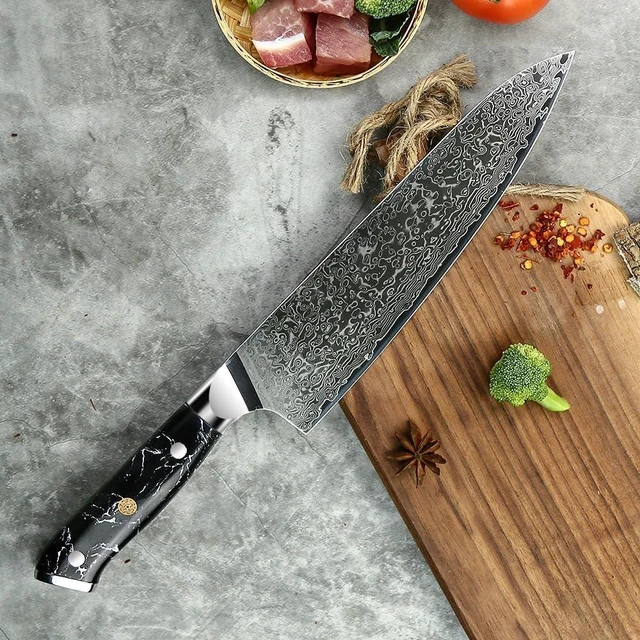 Alt view image 4 of 4 - Seido Knives Takoizu Gyuto Chef Knife - Black