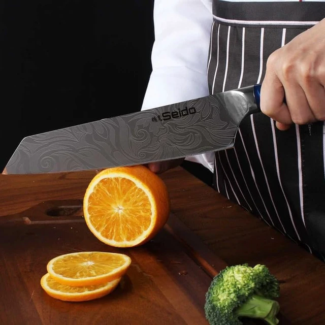 Alt view image 4 of 4 - Seido Knives Tengoku Chef Knife Set, 10-Piece - Resin Blue