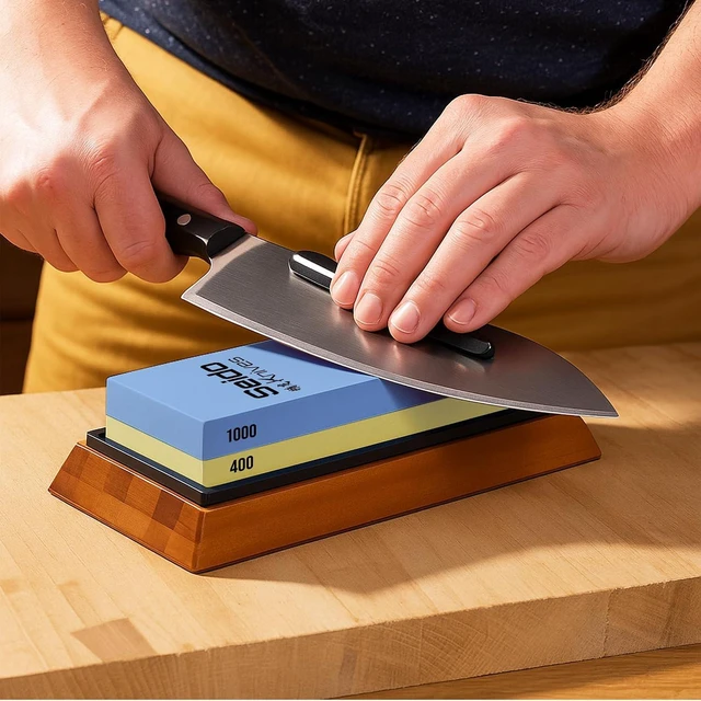 Alt view image 2 of 4 - Seido Knives Professional Whetstone Set, Knife Sharpening Stone Kit - Gray