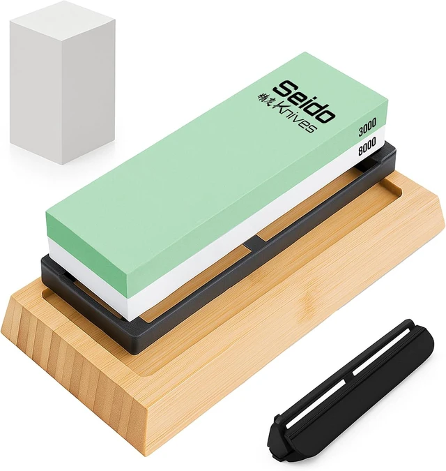 Main image of Seido Knives 3000/8000 Grit Whetstone - Green