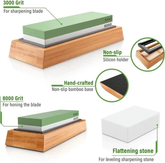 Alt view image 4 of 4 - Seido Knives 3000/8000 Grit Whetstone - Green