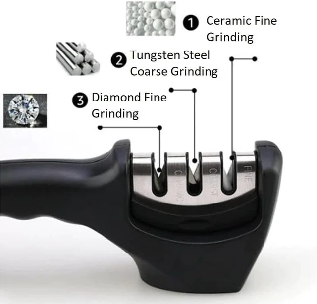 Alt view image 3 of 4 - Seido Knives 3-Stage Professional Knife Sharpener - Black