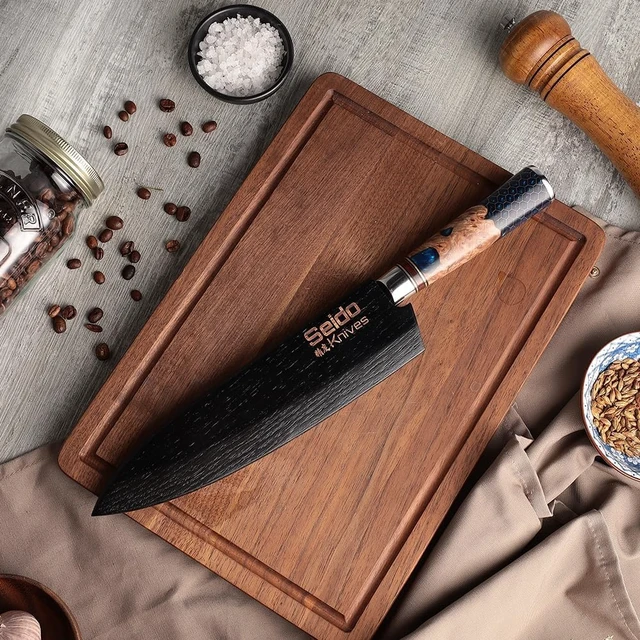 Alt view image 3 of 4 - Seido Knives Saya Sheath, Chef Knife Cover, 8-Inch - Brown