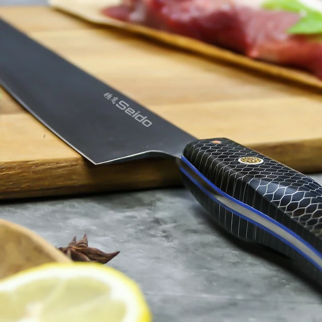 Alt view image 3 of 4 - Seido Knives Epokishi 5-Piece AUS-10 Knife Set - Black