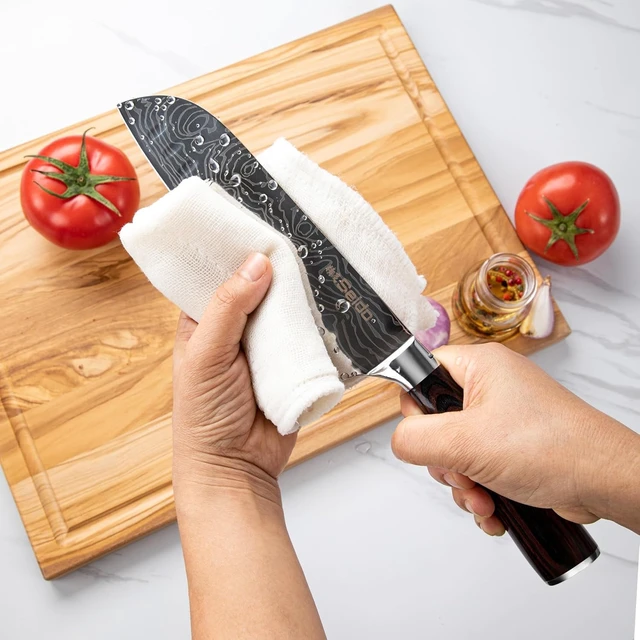 Alt view image 3 of 4 - Seido Knives 17-Piece Master Chef Knife Block Set - Black and Brown