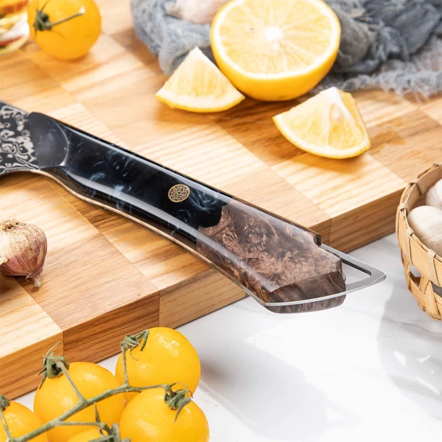 Alt view image 4 of 4 - Seido Knives Titan 3-Piece Chef Knife Set - Black and Brown