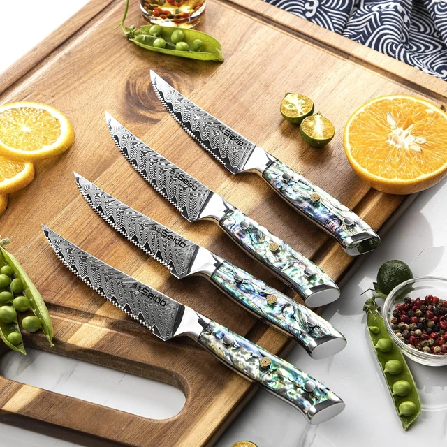 Alt view image 4 of 4 - Seido Knives 13-Piece Awabi Knife Block Set - Black and Green