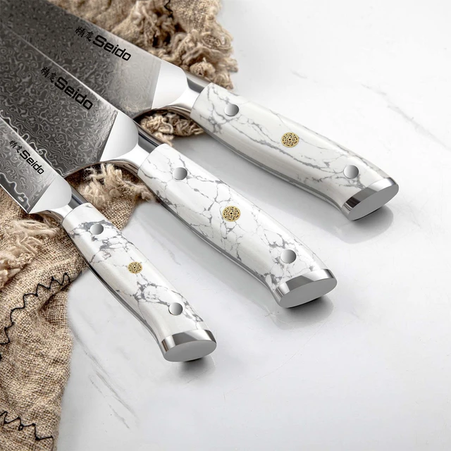 Alt view image 2 of 4 - Seido Knives 12-Piece Takoizu Knife Block Set - White