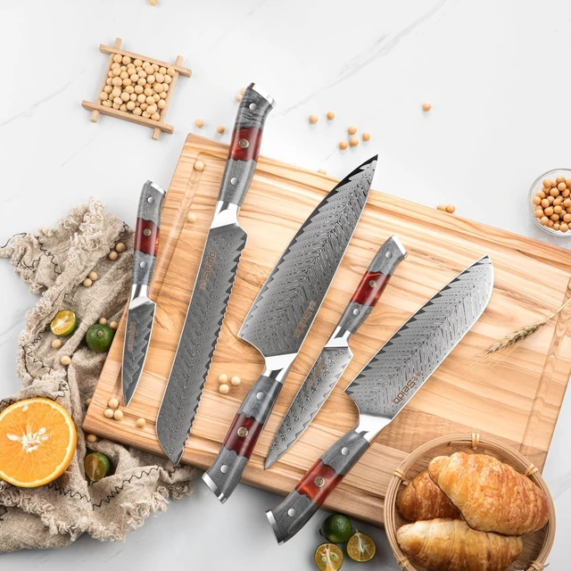Alt view image 4 of 4 - Seido Knives 12-Piece Inferuno Knife Block Set - Black and Brown