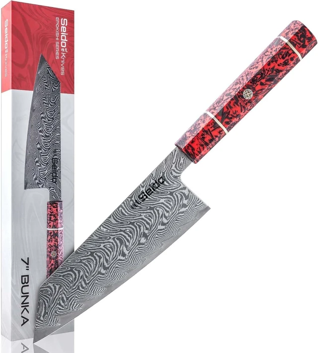 Main image of Seido Knives Epokishi AUS-10 Bunka - Black/Red
