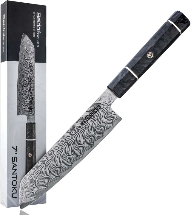 Main image of Seido Knives Epokishi AUS-10 Santoku - Black