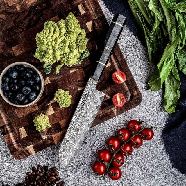 Alt view image 3 of 4 - Seido Knives Epokishi AUS-10 Santoku - Black
