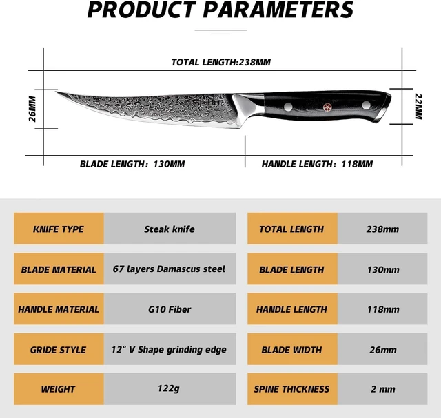 Alt view image 2 of 4 - Seido Knives Shujin 4-Piece Steak Knife Set - Black