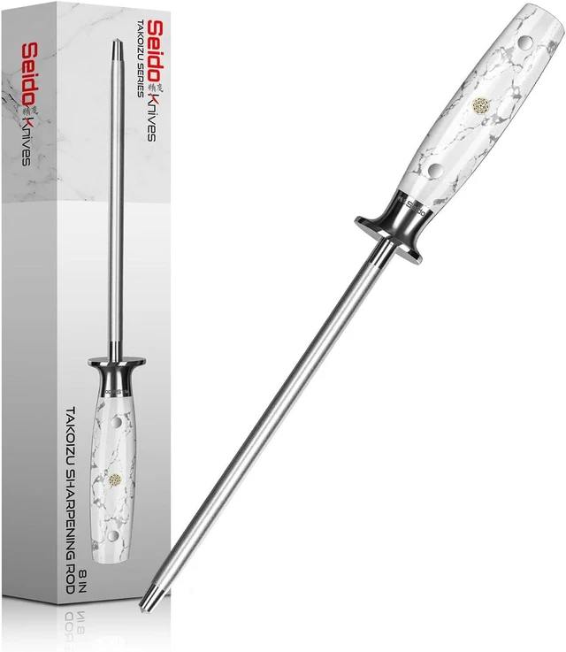 Main image of Seido Knives Takoizu 8" Sharpening Rod - White