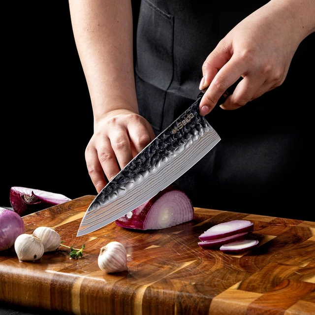 Alt view image 3 of 4 - Seido Knives Kurogane Chef's Knife - Black & Brown