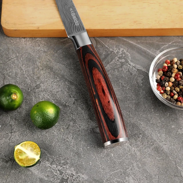 Alt view image 4 of 4 - Seido Knives Master 3.5" Paring Knife - Brown