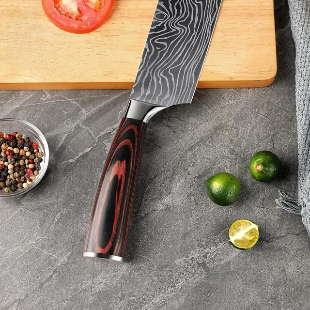 Alt view image 4 of 4 - Seido Knives Master 7" Nakiri Knife - Brown
