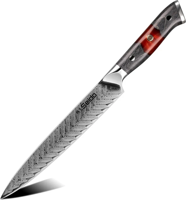 Main image of Seido Knives Inferuno 8" Slicing Knife - Red & Black