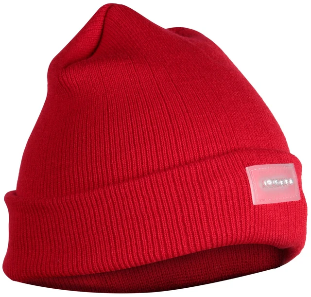 Main image of Fresh Fab Finds Unisex LED Knitted Beanie Winter Warm Hat, 5 LED Headlamp, Camping Jogging Running Cap, Outdoor Cold Weather Knit Hat, Red