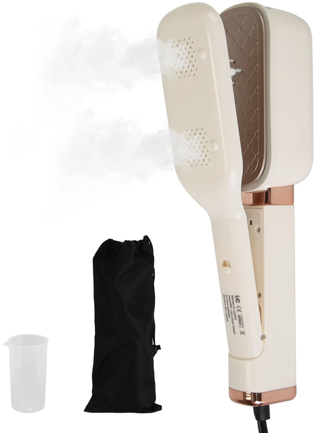 Main image of Fresh Fab Find Steam Iron Press 3 In 1 Travel Steamer For Clothes With 180° Flip Head Portable Handheld Flat Iron 1000W Wrinkles Remover Wet And Dry Ironing Garment - Beige