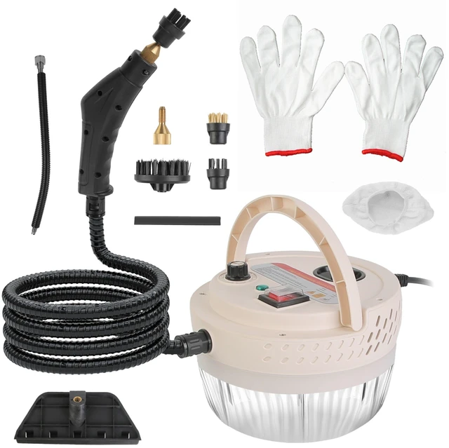 Main image of Fresh Fab Find 2500W Handheld High Temperature and Pressure Steamer Cleaner with 1400ML Tank 9 Accessories 6 Steam Levels for Dirt Grease Grout Tile Floor Couch Car - Beige