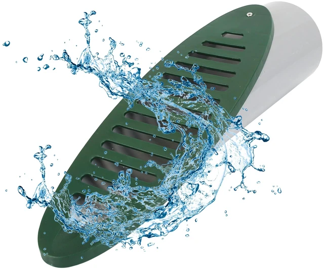 Main image of Fresh Fab Find 4" Angled Yard Drainage Pipe w/ Sloped Grate for Downspouts & Sump Pumps - Green