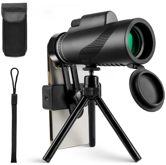 Main image of Fresh Fab Find 80x100 HD Monocular Telescope for Adults BAK-4 Prism High Power Monocular for Smartphone with FMC Lens Phone Adapter Tripod Case for Bird Watching Hun - Black