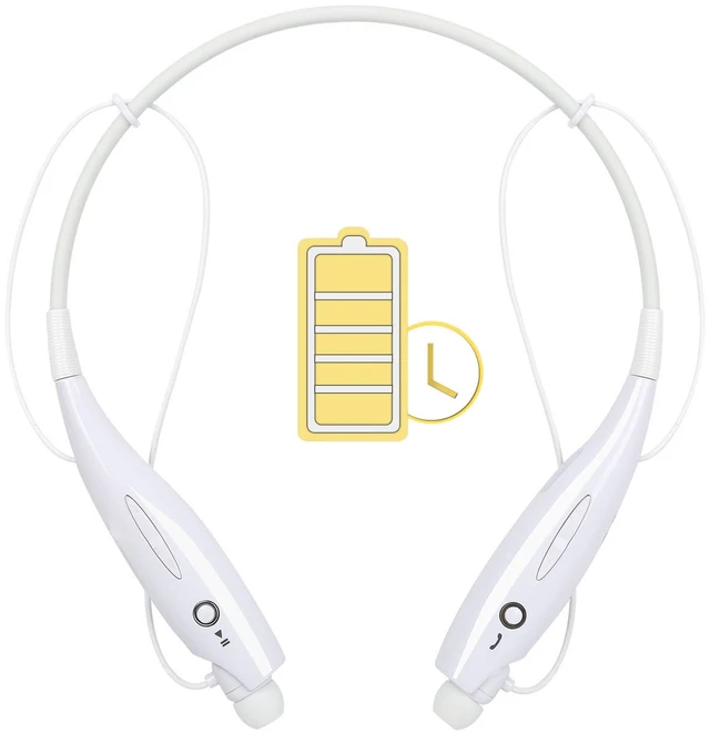 Main image of Fresh Fab Find Wireless Bluetooth 4.0 Neckband Headphones with Mic Noise Cancelling, Vibration Alert, Magnetic Earbuds, 6H Playtime - White